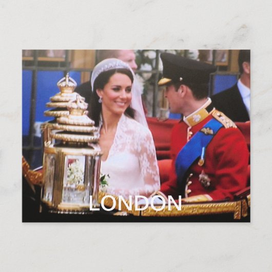 Carte Postale Will et Kate Mariage royal (Devant)