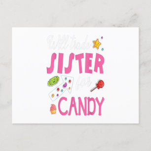 Carte Postale Will Trade Sister For Candy Joyeux cadeau de Pâque