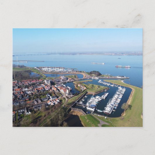 Carte Postale Willemstad Nederland drone Relevé. (Devant)