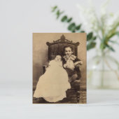 Carte Postale William & baby LAHR, vers 1880 (Debout devant)