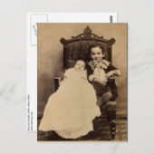Carte Postale William & baby LAHR, vers 1880 (Devant / Derrière)