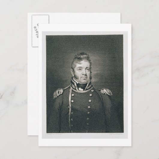 Carte Postale William Bainbridge (1774-1833) engravé par George (Devant / Derrière)