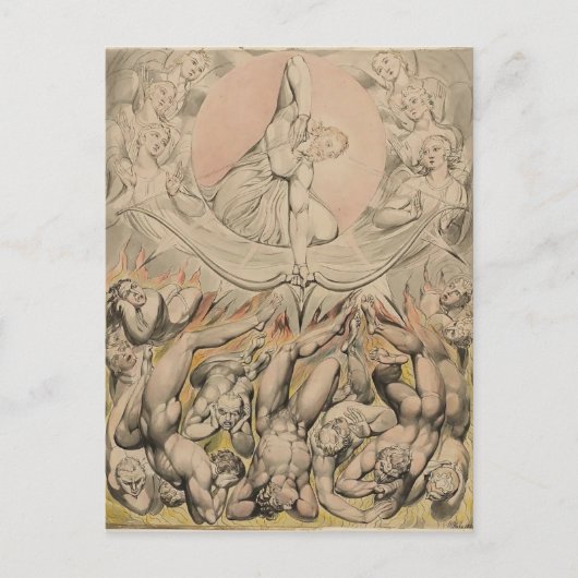 Carte Postale William Blake : Casting des anges rebelles à l'enf (Devant)