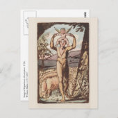 Carte Postale William Blake, Chansons d'expérience, Imprimerie a (Devant / Derrière)
