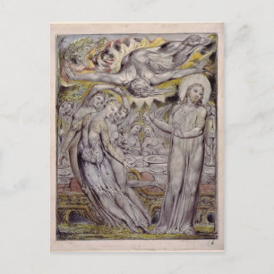 Carte Postale William Blake-Christ refusant le banquet de Satan