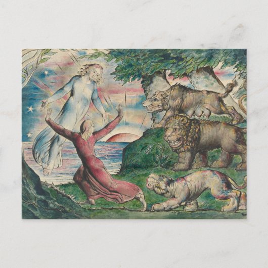 Carte Postale William Blake -Dante Courir des trois bêtes (Devant)
