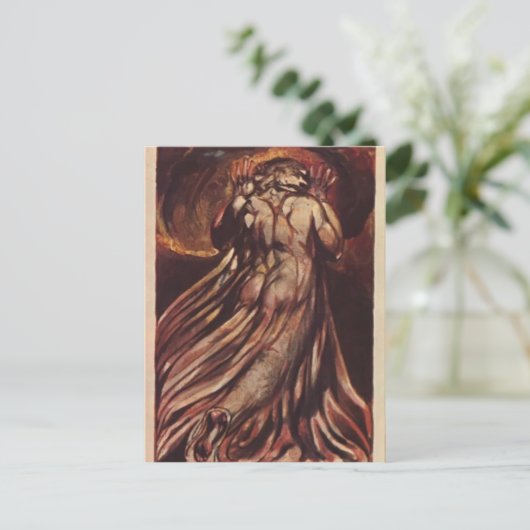 Carte Postale William Blake homme aux cheveux blancs en robe lon (Debout devant)