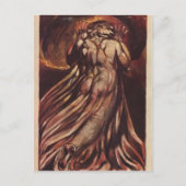 Carte Postale William Blake homme aux cheveux blancs en robe lon (Devant)