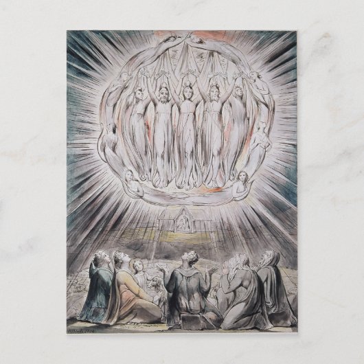 Carte Postale William Blake- Les anges qui apparaissent aux berg (Devant)