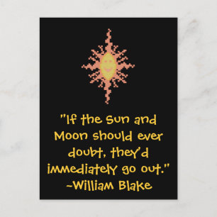 Carte Postale William Blake Sun et Moon Citation