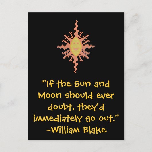 Carte Postale William Blake Sun et Moon Citation (Devant)