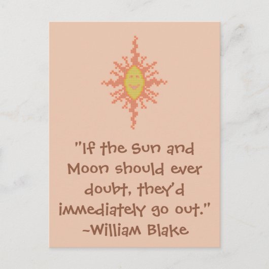 Carte Postale William Blake Sun et Moon Citation (Devant)