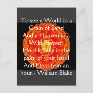 Carte Postale William Blake "World in a Grain in a Sand"