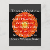 Carte Postale William Blake "World in a Grain in a Sand" (Devant)