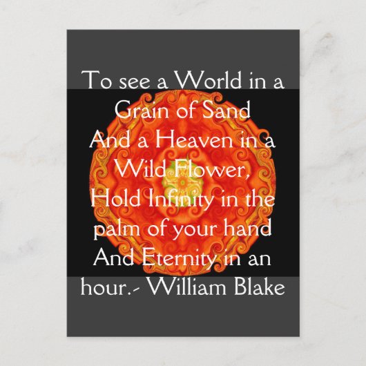 Carte Postale William Blake "World in a Grain in a Sand" (Devant)