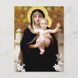 Carte Postale William Bouguereau - La Vierge des Lilies