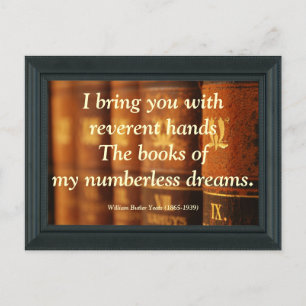 Carte Postale William Butler Yeats sur les livres