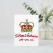 Carte Postale William & Catherine 29 avril 2011 (Debout devant)