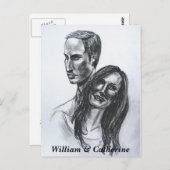 Carte postale William & Catherine Mariage (Devant / Derrière)