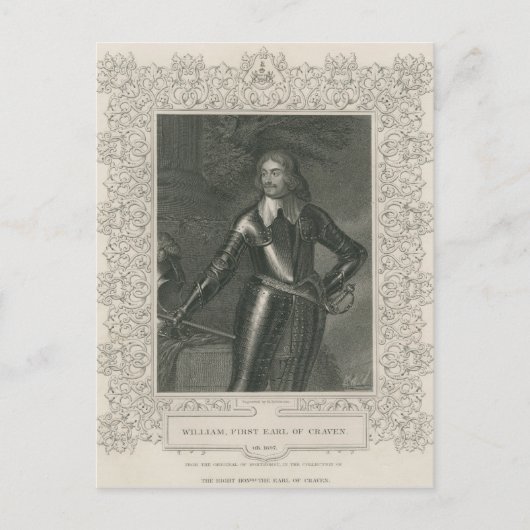 Carte Postale William Craven, 1er comte du Corbeau (Devant)