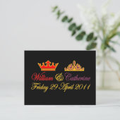 Carte Postale William et Catherine Royal Mariage (Debout devant)