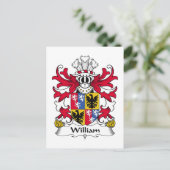 Carte Postale William Family Crest (Debout devant)
