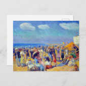 Carte Postale William Glackens Crowd au bord de mer (Devant / Derrière)