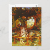 Carte Postale William Holman Hunt La Dame de Shalott (Devant / Derrière)