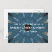 Carte Postale William James Citation Avec Un Design Tribal Prima (Devant / Derrière)