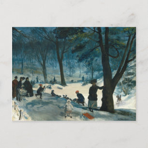 Carte Postale William James Glackens Central Park Hiver
