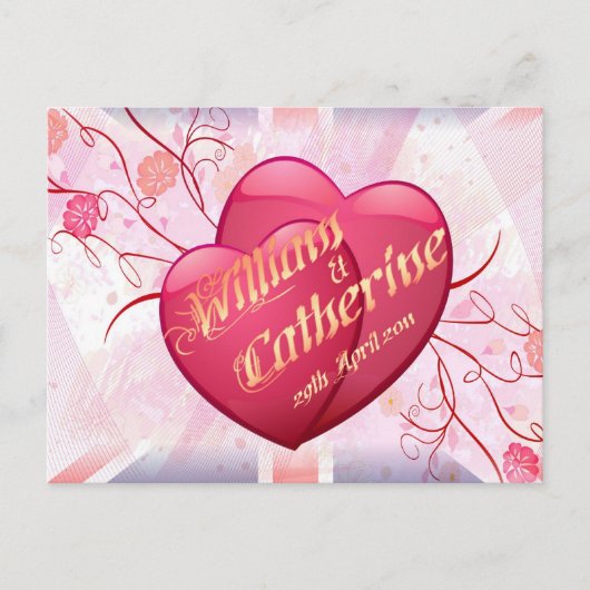 Carte Postale William & Kate Royal Mariage Objets de collection  (Devant)