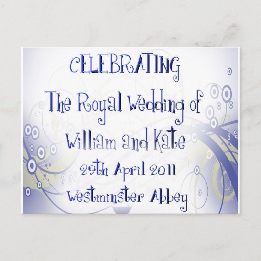 Carte Postale William & Kate Royal Mariage Objets de collection  (Devant)