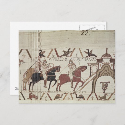 Carte Postale William le Conquérant arrive à Bayeux (Devant / Derrière)