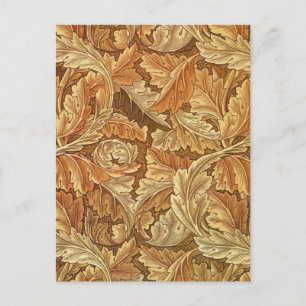 Carte Postale William Morris Acanthus Brown Feuilles d'automne