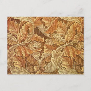 Carte Postale William Morris Acanthus Brown Feuilles d'automne