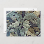 Carte Postale William Morris Acanthus Feuilles (Devant / Derrière)
