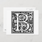 Carte Postale William Morris Alphabet "B" (Devant / Derrière)