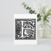 Carte Postale William Morris Alphabet "F" (Debout devant)