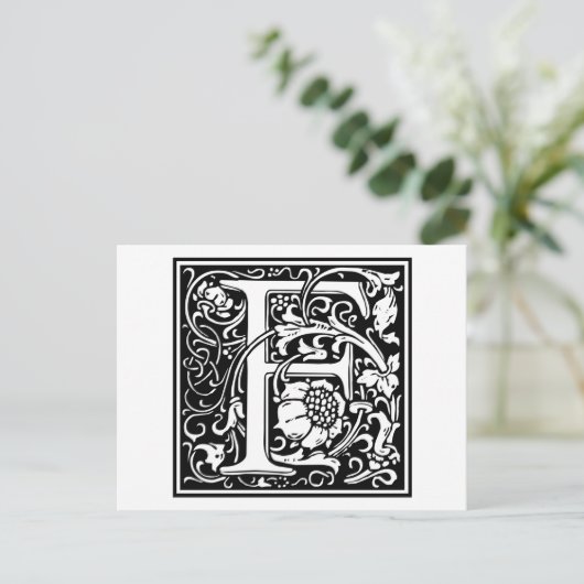 Carte Postale William Morris Alphabet "F" (Debout devant)