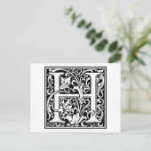 Carte Postale William Morris Alphabet "H" (Debout devant)