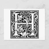 Carte Postale William Morris Alphabet "H" (Devant)