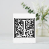Carte Postale William Morris Alphabet "I" (Debout devant)