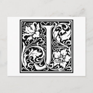 Carte Postale William Morris Alphabet "J"