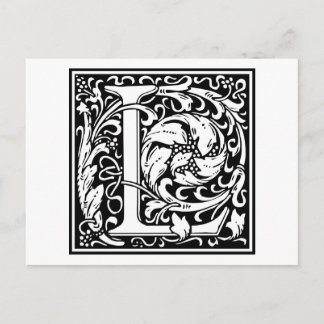 Carte Postale William Morris Alphabet "L"