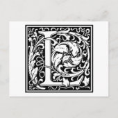 Carte Postale William Morris Alphabet "L" (Devant)