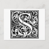 Carte Postale William Morris Alphabet "S" (Devant)