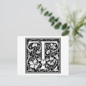 Carte Postale William Morris Alphabet "T" (Debout devant)