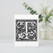 Carte Postale William Morris Alphabet "T" (Debout devant)