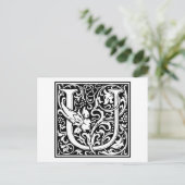 Carte Postale William Morris Alphabet "U" (Debout devant)