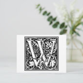 Carte Postale William Morris Alphabet "W" (Debout devant)